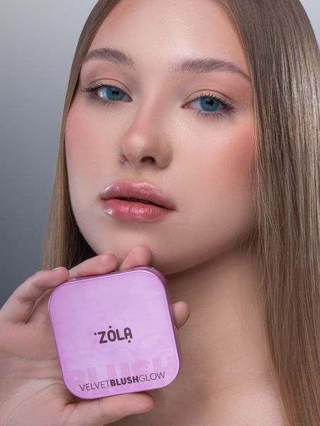 ZOLA Рум&rsquo;яна Velvet Blush Glow 01 Кораловий Сон Dream Coral dfssgvwe фото