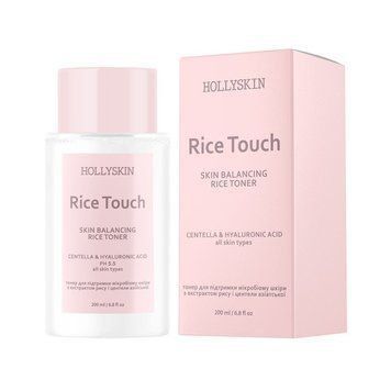 Тонер для підтримки мікробіому шкіри з екстрактом центели і рисом Rice Touch HOLLYSKIN 2240525303 фото
